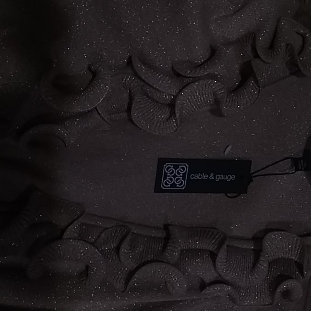 Beautiful gold ruffled long sleeve throw over